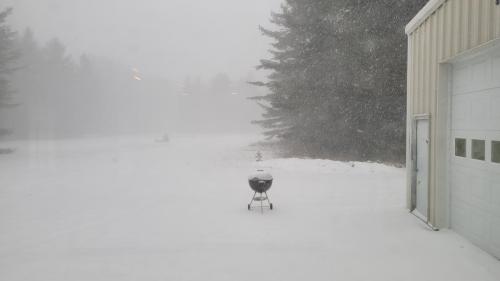 One day in January it was warm enough for a cookout; s few days later it snowed