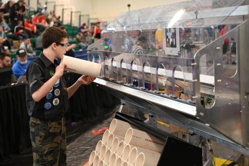 Sawyer ready to load some coral...