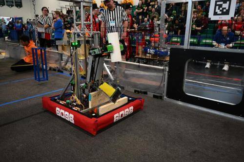 Our robot in action.