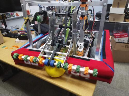 Our completed, but uncompeted, 2020 Robot named SkipJack Betty in honor of three team supporters who passed away.