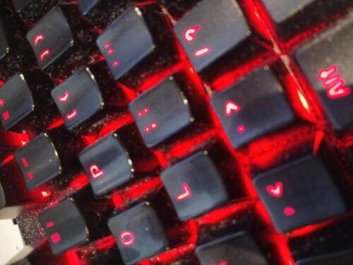 Clicky, clacky keyboard with backlights is just cool.